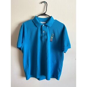 Lacoste x Polaroid Edition Men's Solid Blue Short Sleeve L polo 5 logos